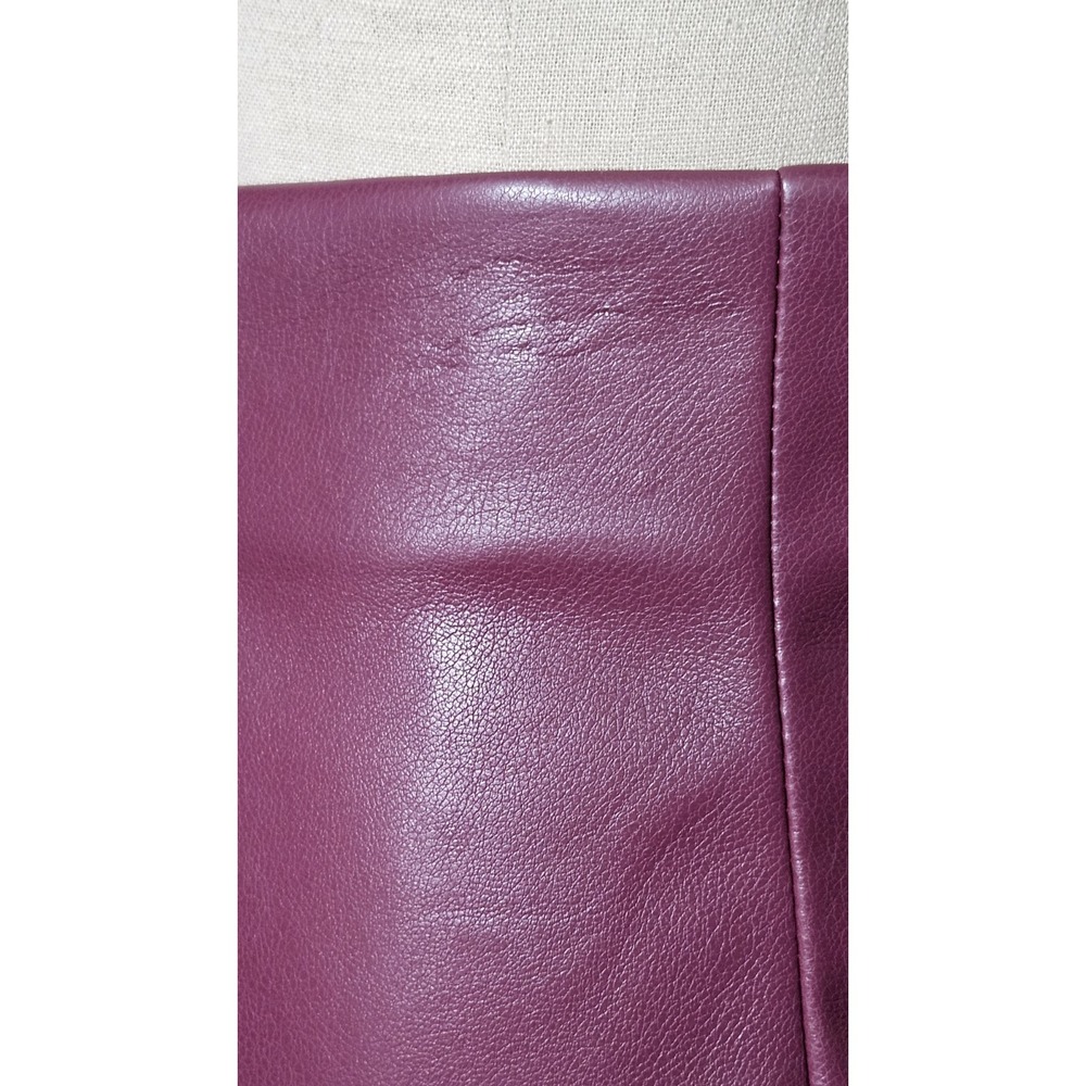 Marc New York Women Burgandy Faux Leather Midi Skirt Size XS - Picture 11 of 11